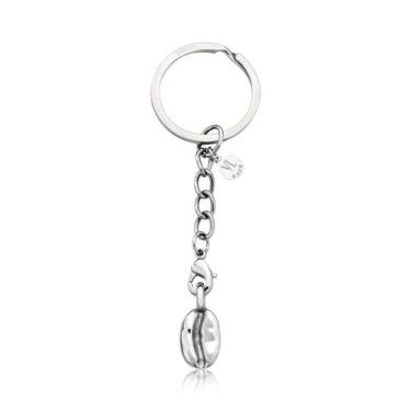 Imagem de Chaveiro Café com Grão e Revestimento Prateado - VL ACCESSOIRES