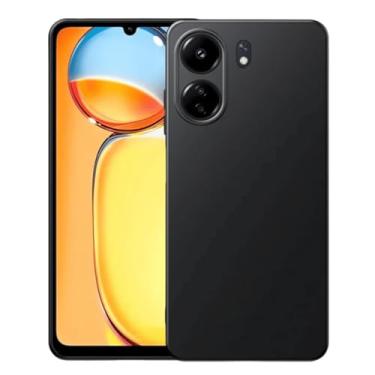 Imagem de Capa Capinha Case Compatível Xiaomi Redmi 13C Silicone Aveludada Com Proteção De Câmera (PRETO)