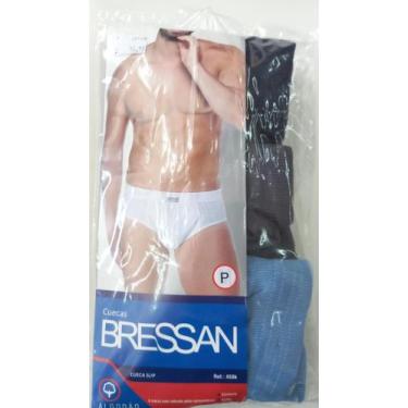 Imagem de Kit cueca Slip Algodão 3 cores sortidas - Bressan - Bressan , P