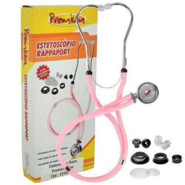 Imagem de Estetoscópio Rappaport Premium Tubos Duplo Cor Rosa