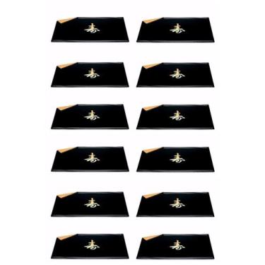 Imagem de Kit Com 12 Bandejas Sushi e Sashimi Preto - AC