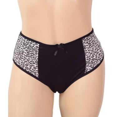 Imagem de Kit 3 Calcinhas Plus Size Cintura Alta Calçola Senhora Microfibra com 