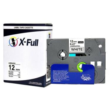 Imagem de Fita para Rotulador Eletrônico 12mm x 8m Branco/Preto Marca X-Full Ref