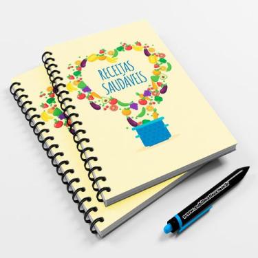 Imagem de Caderno Pequeno 20x14cm Receitas Modelo 09 - Premium
