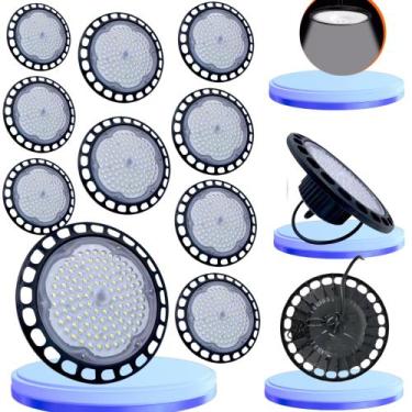 Imagem de Kit 10 Luminária Led Highbay Smd Ufo 200W Rua Galpão Industrial Frio 6