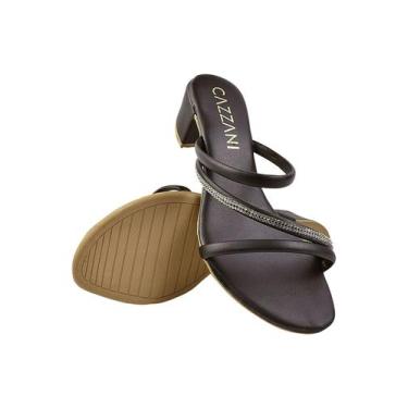 Imagem de Sandália Tamanco Feminino Salto Baixo Colorido Neon Verao - Cazzani, 3