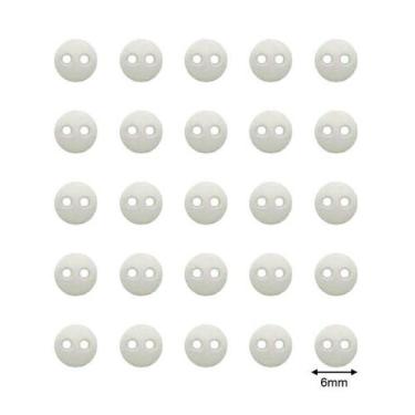 Imagem de Botão Small We Care About 6mm - 30 unidades - We  Care About, Branco