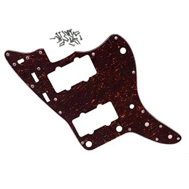 Imagem de Dopro Escudo de guitarra American Vintage Jazzmaster Scratch Plate JM Pickguard com parafusos para Fender Vintage Jazzmaster RedTartaruga