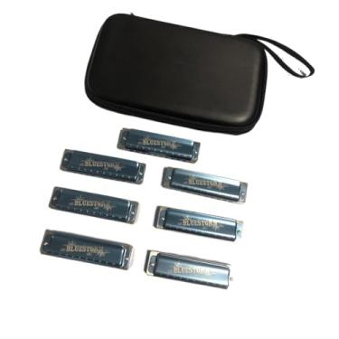 Imagem de Para Iniciantes harmônica Conjunto De Gaita Diatônica Blues Harp Com 10 Buracos, Órgão Bucal, 7 Teclas Para Adultos, Jogador Iniciante Profissional