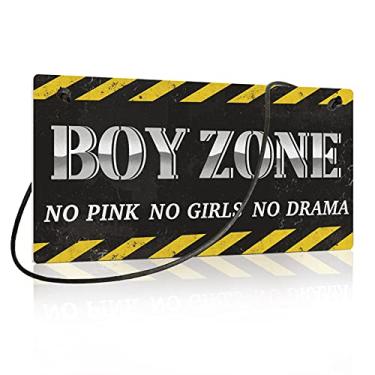 Imagem de Putuo Decor Placa de Caverna Do Homenzinho, Decoração de Parede para Quarto de Meninos, Meninos Pequenos, Bebê, Placa de Pvc para Pendurar de 10x5", Presente(Zona de Meninos, Sem R ()