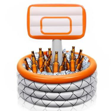 Imagem de Bencailor Refrigerador inflável inflável para bebidas de futebol americano, decoração de jogos de rúgbi, basquete, beisebol, PVC, material de festa de campo esportivo (tabela)