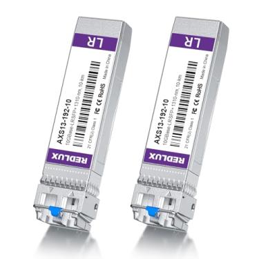 Imagem de REDLUX Transceptor SFP+ 10G, módulo 10G-LR SFP+, 1310nm SMF, conector LC duplo, até 10 KM, compatível com Cisco SFP-10G-LR, Meraki, Ubiquiti UniFi UF-SM-10G, Netgear e mais, pacote com 2
