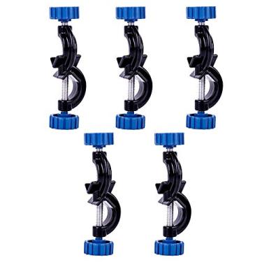 Imagem de LabZhang 5 peças suporte de braçadeira de laboratório cabeça de chefe corpo de liga de alumínio ângulo reto para hastes de até 18 mm de diâmetro