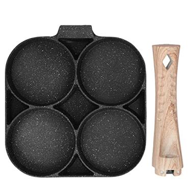 Imagem de Panela de café da manhã Antiaderente Akozon para 4 Xícaras - Chapa Versátil para Panquecas e Ovos - Máquina de Panquecas de Grãos de Madeira - Compatível Com Fogões Elétricos e a