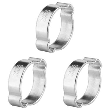 Imagem de 30 Peças Braçadeira de Mangueira Galvanizada de Ferro Galvanizado Com Duas Orelhas 20-23mm para Conectores de Mangueira Automotiva de Tubo de Gasolina de Combustível