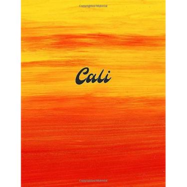 Imagem de Cali: Cover Style Water Color - Personalized Name Notebook | Wide Ruled Paper Notebook Journal |Birthday Gift Notebook | For Teens Kids Students Girls| For Home School College | 8.5x11 inch 160 pages