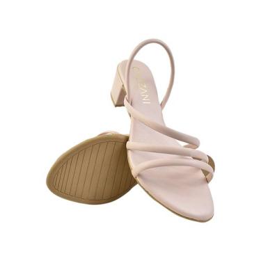 Imagem de Tamanco Feminino Luxo Classe Moda Feminina Estilosa - Cazzani, Nude, 3