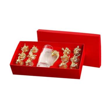 Imagem de Ｂｅｓｇａ GLATS Set Wine Dispenser Barware Service para 12 Serviço de vinho doméstico Conjunto de vidro Flagon Glass para férias de casamento no quarto