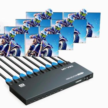 Imagem de MT-VIKI Hdmi Splitter 4K@60Hz, Hdmi Splitter 1 Entrada 8 Saídas, Rgb 4:4:4, Hdmi2.0B, Hdcp2.2, 18Gbps, Distribuidor Full Uhd Para Ps4 Fire Stick Hdtv