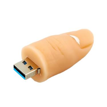 Imagem de Pen Drive USB 3.0 de 64 GB com desenho animado de silicone em forma de dedo Pendrive de velocidade de leitura/gravação rápida