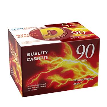 Imagem de Mersoco Fita Cassete De Áudio Virgem - 90 Minutos De Tempo De Gravação - Baixo Ruído E Alto Rendimento - Ditado, Gravação De Mp3 Em Fita Virgem - Pacote Com 5