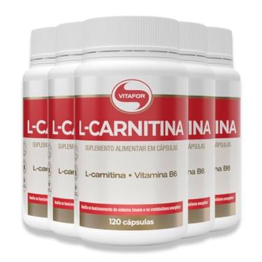 Imagem de Kit 5X L-Carnitina - 120 Cápsulas - Vitafor