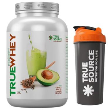 Imagem de Combo True Source Whey Protein Hidrolisado e Isolado c/colágeno Verisol (837g, CREME DE ABACATE COM NIBS DE CACAU) + Coqueteleira Oficial