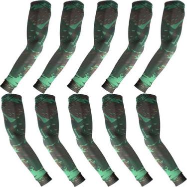 Imagem de Kit 5 pares de manguitos com proteção UV50+ - EX311, Verde camuflado e
