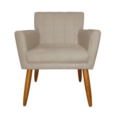 Imagem de Poltrona Elegante Cecília em Suede Recepção Escritório - Fina Mobília,