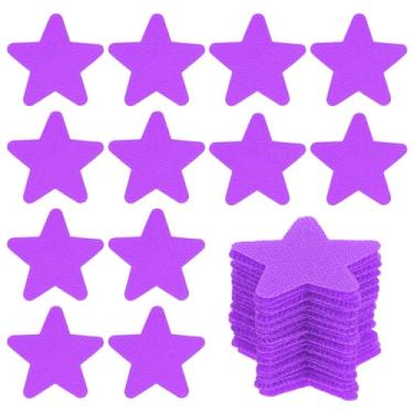 Imagem de PATIKIL Marcadores de pontos de carpete de 4 cm, 65 peças de marcadores de pontos de estrela para decoração de sala de aula de professores materiais pré-escolares, roxo escuro