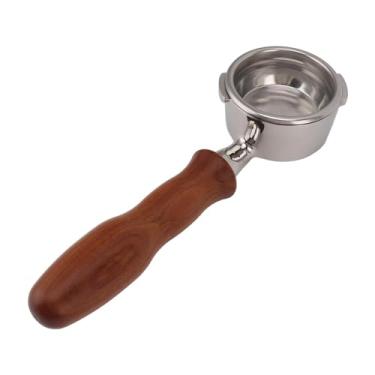 Imagem de Filtro portátil sem fundo de 58 mm de com cabo de madeira - para máquinas de café (estilo 3)