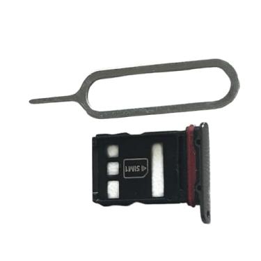 Imagem de zhxchzhi Suporte de bandeja de cartão SIM duplo OEM solt+pin compatível com Huawei Mate 40 Pro/Mate 40/Mate 40E peças pretas