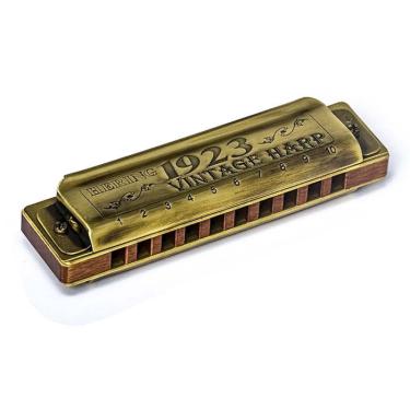 Imagem de Gaita De Boca Hering Tom C 1020 Vintage Harp 1923 e Estojo