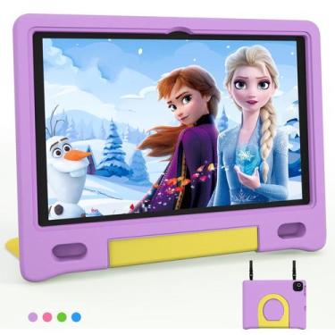 Imagem de Tablet JREN Kids 10.1 Android 14 64GB de armazenamento WiFi roxo