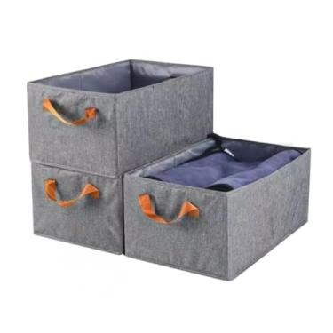 Imagem de Caixa Organizadora Dobrável Kit Cesto Guarda Roupas Estantes(3)