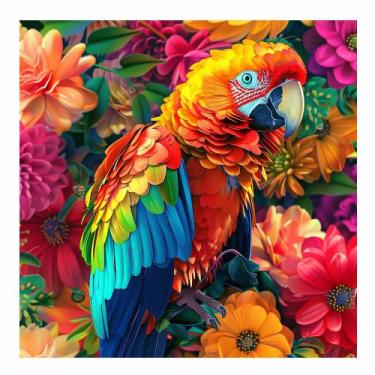 Imagem de Artesanato Pintura Diamante Diy 30x30 - ARARA III - PPSHOP