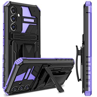 Imagem de Ephoou Capa de celular para Google Pixel 6 Pro com clipe de cinto, capa protetora resistente à prova de choque de grau militar com suporte para Google Pixel 6 Pro 6,7'' BJ-roxo