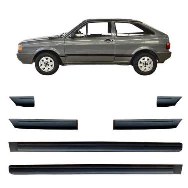 Imagem de Friso Lateral Largo Gol Gl 1989 A 1995 Preto 6 Peças - Top Mix