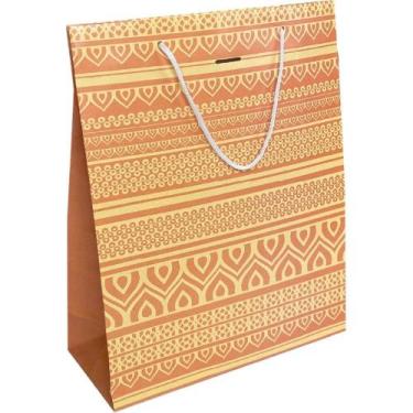 Imagem de Sacola para Presente Decorada MASCULINA/NEUTRA MD 27X21X10CM - Pacote 