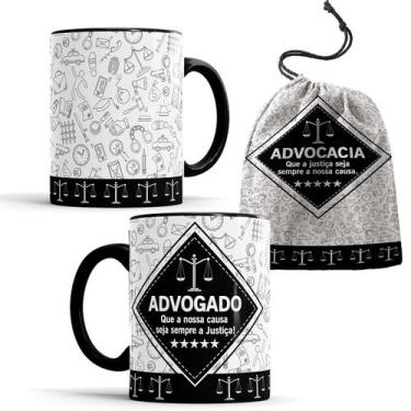 Imagem de Caneca Profissão Advocacia Advogado +  Saquinho - Elicomics