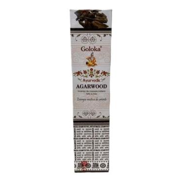 Imagem de Incenso Massala Agarwood Indiano Goloka Varetas Cx Com 15g - Lua Místi