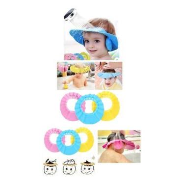 Imagem de Kit 3 Chapéu Para Banho Bebê Anti Shampoo Protetor De Olhos - WCAN