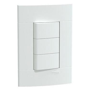 Imagem de Kit Conjunto 4x2 Interruptor Triplo Lunare Up - Schneider Electric