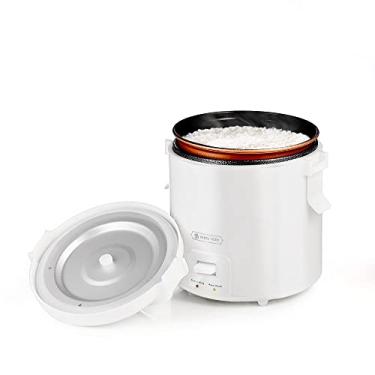 Imagem de Mini panela de arroz 1,0L, tigre branco portátil para viagem pequeno, 15 minutos de cozimento rápido, panela removível antiaderente, manter aquecido, adequado para 1-2 pessoas - para cozinhar sopa, arroz, ensopados e aveia