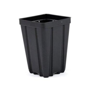 Imagem de Grower's Solution Vasos quadrados para estufa 8,9 cm x 12,7 cm - Preto - Plástico - Profundo - Qtde 50