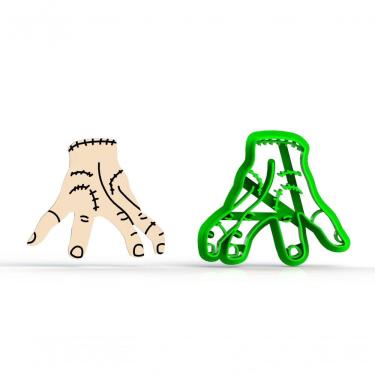 Imagem de Cortador Wandinha Addams - Mãozinha Adams Tamanho 10 Cm