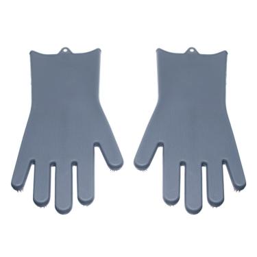Imagem de Luva De Silicone Com Cerdas Limpeza Cozinha Louça Prana