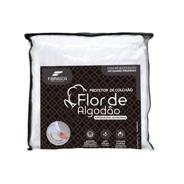 Imagem de Protetor Colchão Casal Flor De Algodão Impermeável (140x190) - Fibrasca