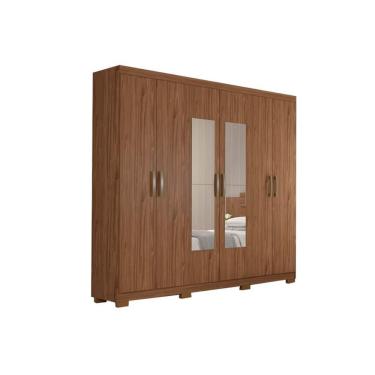 Imagem de Guarda Roupa Casal 6 Portas E 3 Gavetas C- Espelho Clara Avelã