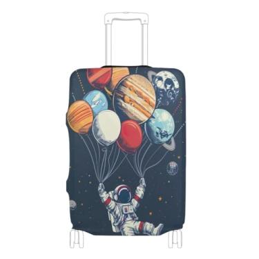 Imagem de Joisal Capas de mala de balões em forma de planetas astronautas para bagagem aprovada pela Tsa, protetor de mala de 45,7 a 81 cm, balões em forma de planetas astronautas, P 45,7-50,8 cm, Balões em